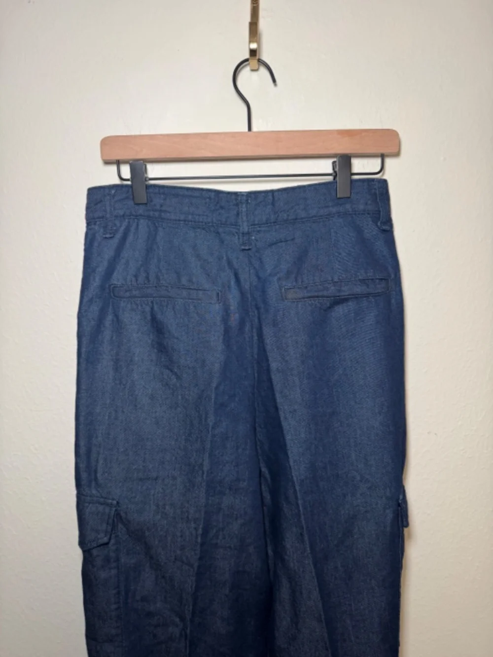 Rag & Bone Featherweight Cassidy Cargo Pants 26 High Rise Wide Leg Utility Denim